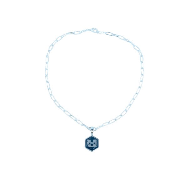 U-State Linked Necklace Silver